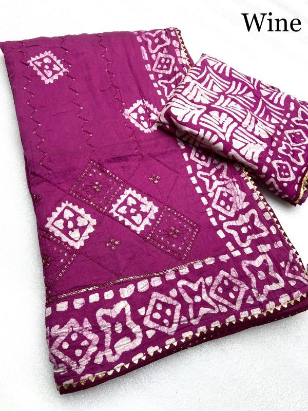 Vinayak batik print designer saree wholesale market in surat